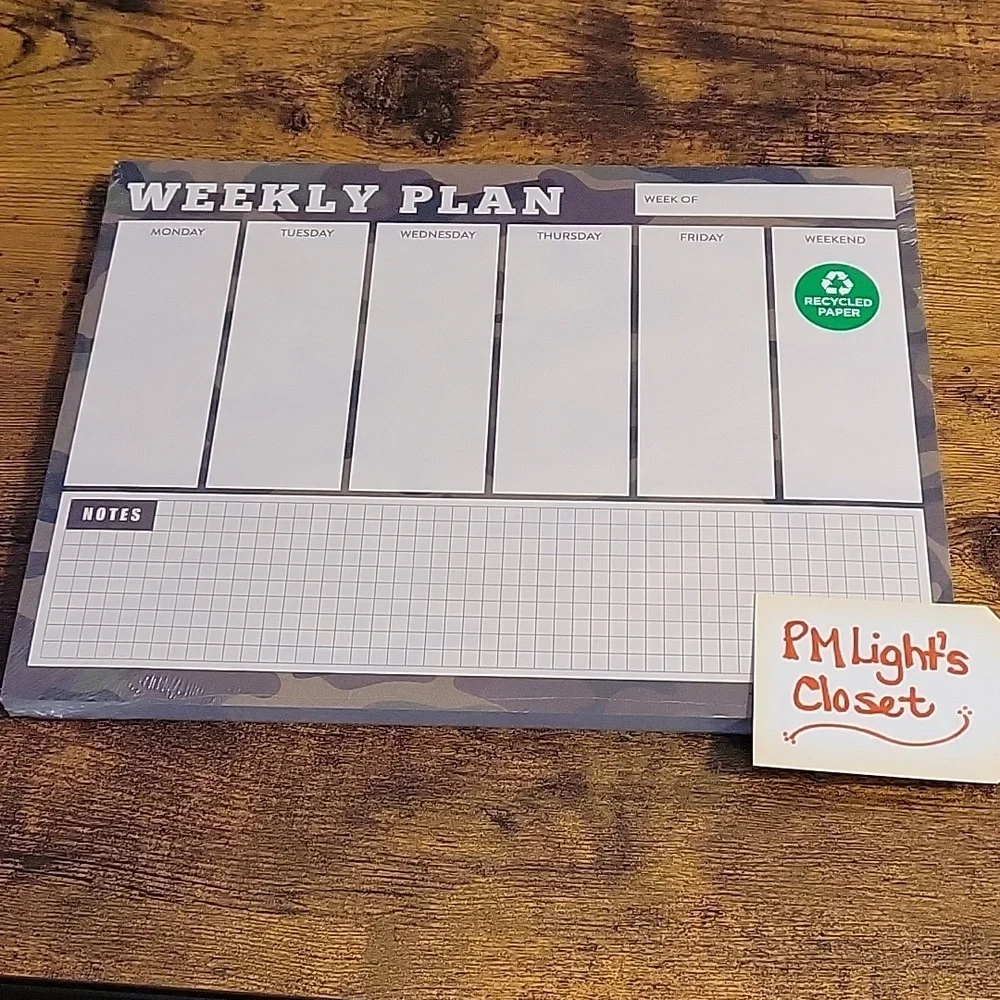 Clemetine Weekly Planner Notepad New Army Pattern Sealed